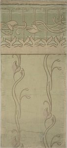 Design de papel de parede com borda de acabamento, 1899